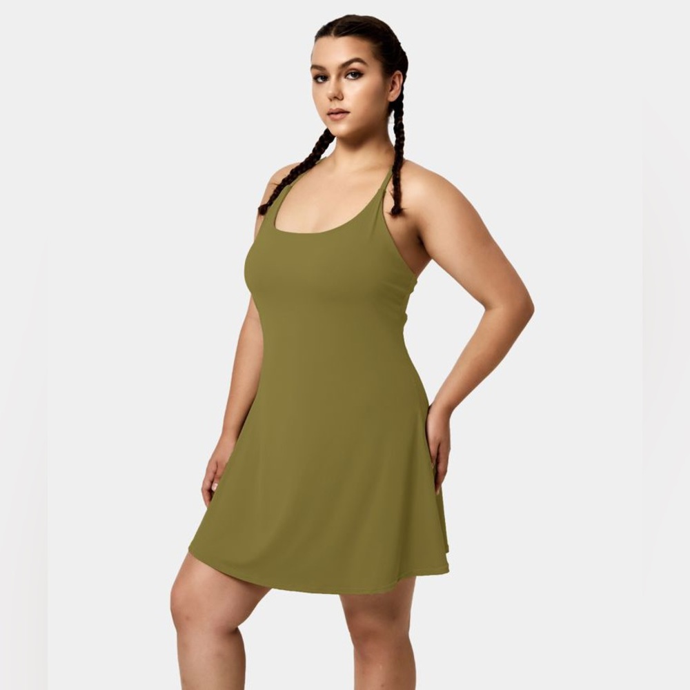 HALARA Everyday Cloudful Air Fabric Backless 2-in-1 Side Pocket mini dress